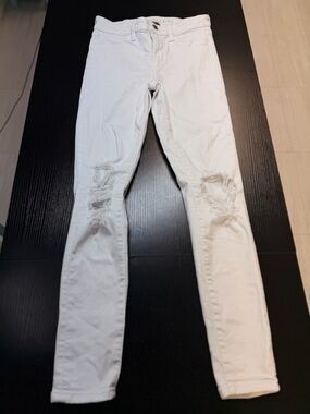 American Eagle Outfitters White Slim Ripped Men's Jeans